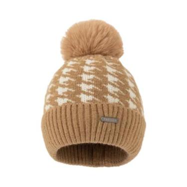 Imagem de Chapéu de Malha Grosso de Inverno Feminino com Pompom - Gorro Quente d
