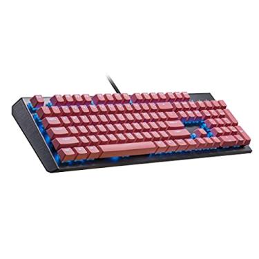 Imagem de Cooler Master Conjunto de atualização de teclado retroiluminado PBT Doubleshot Sakura Pink para teclados mecânicos, compatível com teclados padrão US 104, KC-NPDSF1-US