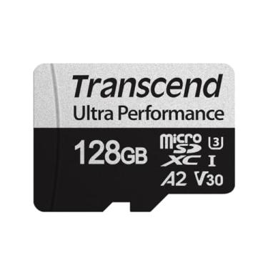 Imagem de Transcend Cartão de memória de alto desempenho microSDXC 340S de 128 GB UHS- I, U3, V30, A2, 4K, Full HD - TS128GUSD340S