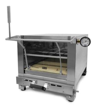Imagem de Forno Lastro Guilhotina Metvisa 40cm de Mesa a Gas em Inox Flggn40