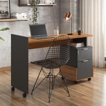 Imagem de Mesa Escrivaninha Alessa M1 Lukaliam 2 Gavetas Office - Lukaliam Móvei