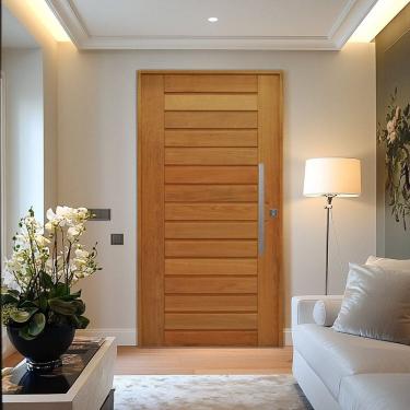 Imagem de Porta Pivotante Batente Misto 14 Puxador Barra Chata 110X210cm Esquerdo Rodam California