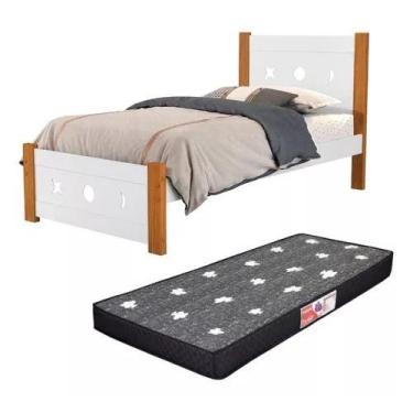 Imagem de Cama Solteiro Astronauta Juvenil Moderna Acompanha Colchão D20188x88 -