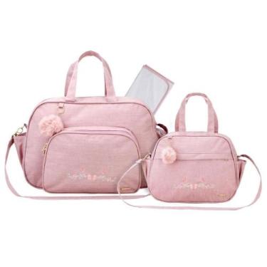 Imagem de Kit Bolsa Maternidade Petit - NoBrand, Rosa Cereja