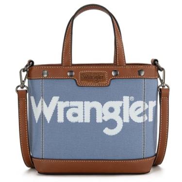 Imagem de Montana West Bolsa feminina Wrangler com alça superior vintage e bolsa de ombro, Mini jeans, Small