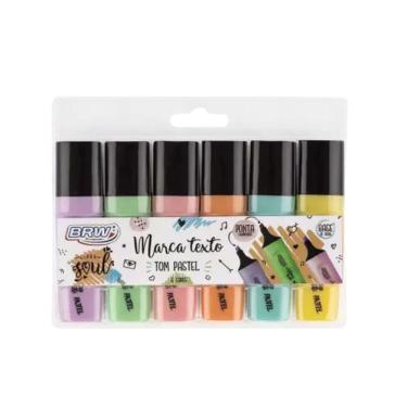 Imagem de Marca Texto Cores Pastéis 6 Cores - Brw