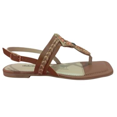 Imagem de sandalia feminina dakota rasteira casual com fivela aplique