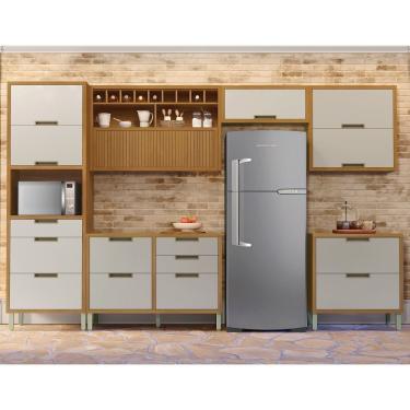 Imagem de Cozinha 6 Peças Paneleiro Imperatriz 100% Mdf Freijó/off White