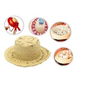 Imagem de Mini Chapeu De Palha Festa Caipira Junina Tamanho M- 3Un - Lynx Produç