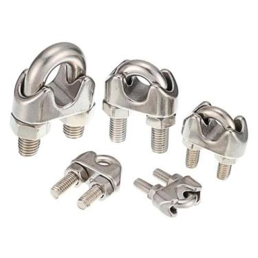 Imagem de Clipes De Corda De Fio Tipo U-bolt De Aço Inoxidável Prateado A2 10 PC