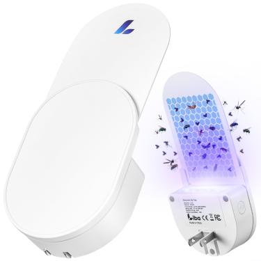 Imagem de LiBa Armadilhas Para Moscas-Das-Frutas Ambientes Internos, Com Luz Insetos Voadores Que Capturam Moscas, Pernilongos E Moscas Domésticas, Mata-Mosquitos Plug-In, Apanhador De Traças Internos 3 Recar