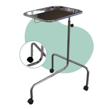 Imagem de Mesa Mayo Hospitalar Aço Inox Clínicas Dentista Veterinárias Mesinha B