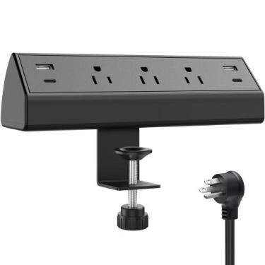 Imagem de Braçadeira de mesa Power Strip Jgstkcity 7 portas 40W com 2 PD 20W USB