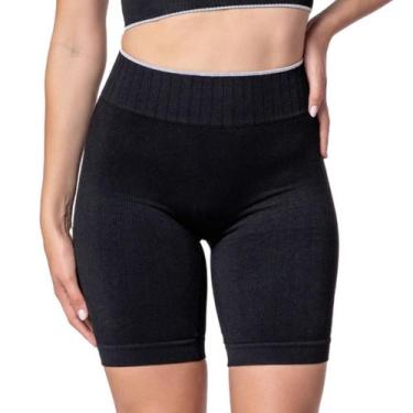 Imagem de Bermuda Fitness Speedo Feminina Cintura Alta Cós Duplo Tecido Canelado