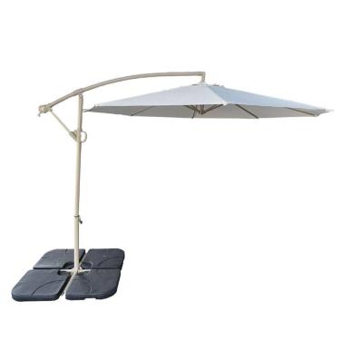 Imagem de Ombrelone Lateral Tahiti Fratini 300 cm Aluminio Fendi Capa Poliéster Base Lateral HDPE