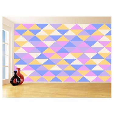 Imagem de Papel De Parede Geométrico Triângulos Abstrato 3,5M Gmt37 - Você Decor