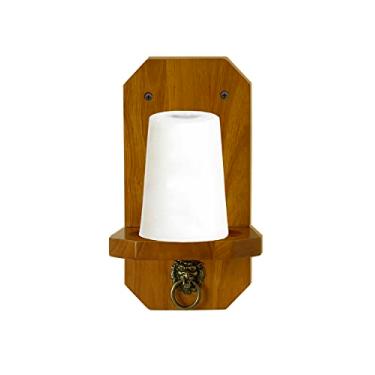 Imagem de GACCO BILLIARDS Suporte de giz de cone montado na parede, acessório de mesa de sinuca, acabamento de suporte de giz de mão de madeira maciça em carvalho clássico, mogno tradicional e preto. Giz cone não incluído (carvalho clássico)