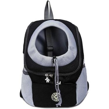 Imagem de Mochila Confortável Para Transporte De Animais De Estimação, Saco De Transporte Para Gato Cão Filhote, Confortável E Respirável, Para Animais De Estimação Viagem Caminh, Black
