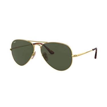 Imagem de Óculos de Sol Ray-Ban Oval 0RB3547 001/31 Tam 54 / Ouro - Lentes Verde