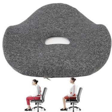 Imagem de Almofada Ortopedica Ergonomica Cadeira Carro Banco Assento Confortavel