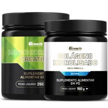 Imagem de Creatina Pura 250g Monohidratada + Colágeno em Pó 150g Growth