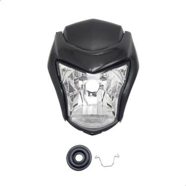 Imagem de Kit Carenagem Farol Preta Sem Lampada Com Detalhe Bros 160 - Melc