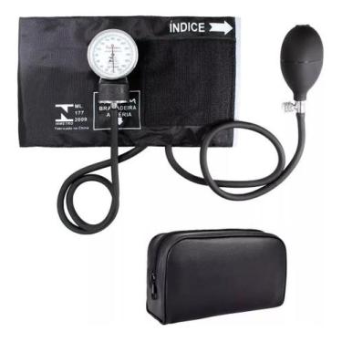 Imagem de Esfigmomanômetro Aparelho De Pressão Adulto 18 A 35 cm Premium, Preto