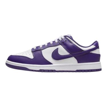Imagem de Nike Dunk Low Retro Emb Masculino Estilo: Dd3363, Branco, roxo, 8
