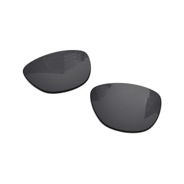Imagem de Lentes de reposição polarizadas de 1,6 mm para óculos de sol Oakley Frogskins XS OJ9006, proteção UV, lente espelhada escura - Mais opções, Preto escuro - polarizado, One Size