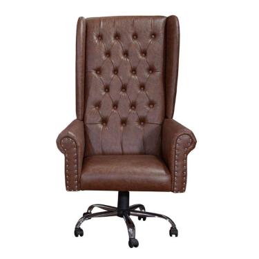 Imagem de Cadeira De Escritório Giratória Presidente Chesterfield Via Encanto Courano Whisky