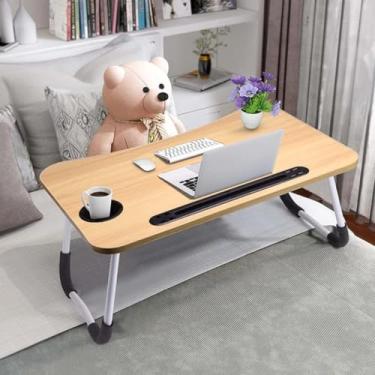 Imagem de Mesa Cama Notebook Portátil Dobrável Home Office Infantil Quarto Cama Sala Multiuso(MDF)