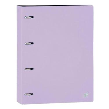 Imagem de Fichário 4 Argolas A4, YES, R4EABCLL, Tons Pastel, com 96 Folhas e 5 Divisórias, Lilás