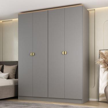 Imagem de Guarda-roupa Solteiro 100% Mdf 4 Portas Brescia Urbi