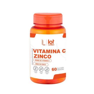 Imagem de Vitamina C 500mg Zinco 29mg 60 cápsulas - LOT NUTRITION, Sem Sabor