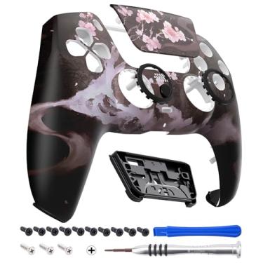 Imagem de eXtremeRate Touchpad Frontal Luna Redesenhado Compatível Com Controle Ps5 Bdm-010 020 030 040 050, Capa Personalizada Para Substituição Blossom In The Darkness
