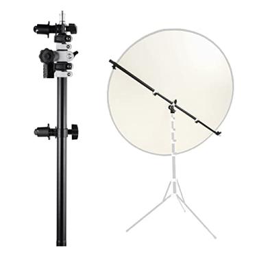 Imagem de Selens Suporte refletor telescópico braço de lança extensível giratório de 360 graus com comprimento ajustável para produto de estúdio fotográfico e fotografia de retrato