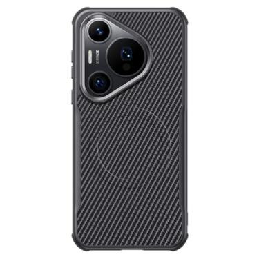 Imagem de HAOMRIYL Capa magnética para Huawei Pura 80 Ultra/80 Pro+/80 pro/80, capa fosca à prova de choque suporta carregamento sem fio, capa ultrafina, preta, 80 Ultra