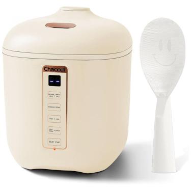 Imagem de Mini Panela de Arroz Elétrica 1,2L com Função de Atraso e Manutenção do Temporizador, 110V, CHACEEF FB1201, Bege