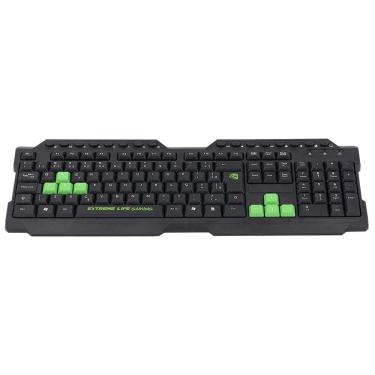 Imagem de Teclado Gamer Dragon War Preto/Verde - ELG