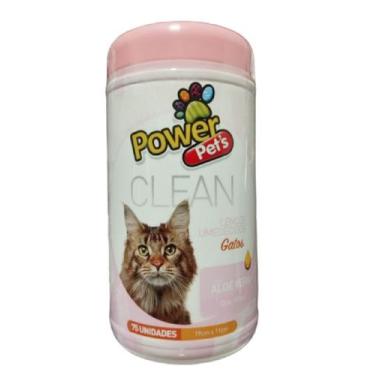 Imagem de Lenço Umedecido Aloe Vera Power Pets - Gatos - Higiene Prática - Power