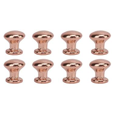 Imagem de Hilitand 8pcs 1:12 Mini Botões de Cabeça Redonda Em Escala Puxa o Hardware de Boneca de Bronze Antigo Vintage Com Parafusos para Caixas de Jóias Gavetas (cobre vermelho)