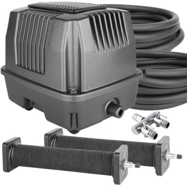 Imagem de AquaMiracle Bomba De Ar Aeradora Para Lago Carpas Com Difusor Borracha Autoafundável, Controle Fluxo, Descongelador, Kit Aeração Completo Áreas Externas 10.000 A 15.000 Galões