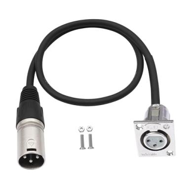 Imagem de simhoa Cabo de áudio XLR macho de 3 pinos para XLR fêmea tipo D, adaptador de áudio multiuso para linha de microfone para home theater, KTV, conferências,