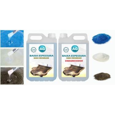 Imagem de Resina Baixa Espessura 5KG + 3 Glitters - Resinas ag