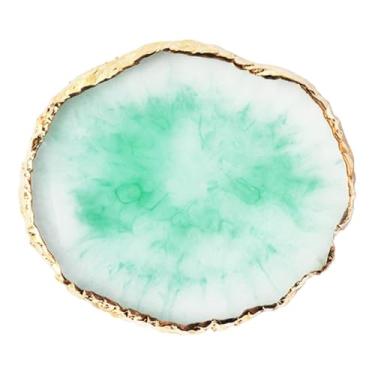 Imagem de ChuYiElegance Paleta de Nail Art, ferramenta de mistura de cores, suporte para esmaltes, bandeja de tinta, prato de mistura de cosméticos para unhas, salão, Verde
