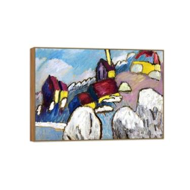 Imagem de BMZFYBS Quadro de madeira - Pintura de parede famosa em tela - Imagens para decoração de casa - 4 pôsteres e impressões 70 x 100 cm 27 x 39 pol