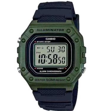Imagem de Relógio Casio Illuminator Digital Masculino Verde W-218h-3avdf