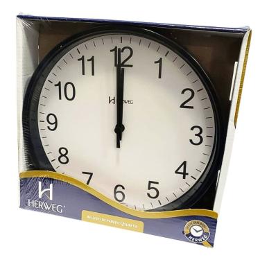 Imagem de Relógio de Parede Herweg Quartz Preto 6101