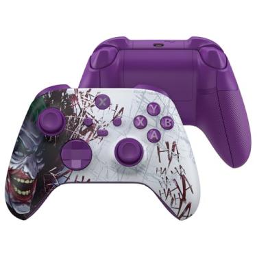 Imagem de eXtremeRate ASR Version Performance Rubberized Full Set Shell Buttons for Xbox Core Controller, Redesigned Grip Diamond Texture Handles Backplate Case for Xbox Series X & S Controller - Clown Hahaha
