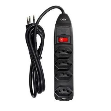 Imagem de Filtro Linha Oex Tm102, Régua Extensão, 4 Entradas, 1.5M, Preto